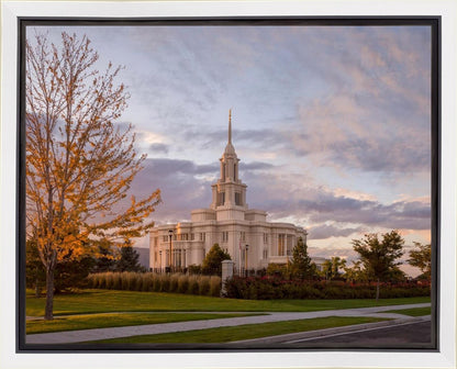 Payson Temple Autumn Light Gallery Wrap
