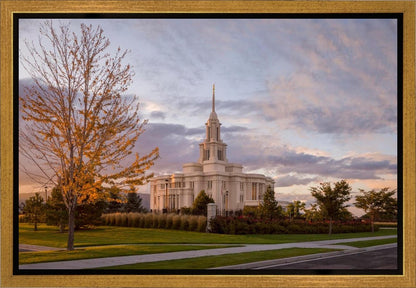 Payson Temple Autumn Light Gallery Wrap