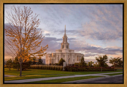 Payson Temple Autumn Light Gallery Wrap