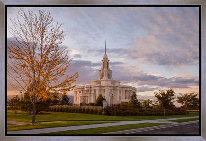 Payson Temple Autumn Light Gallery Wrap