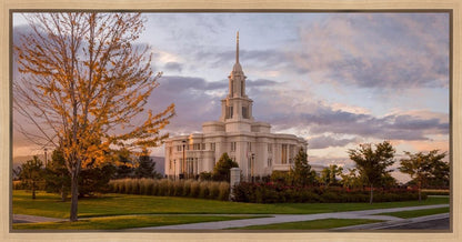 Payson Temple Autumn Light Gallery Wrap