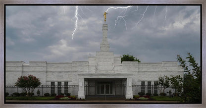 Nashville Temple Through The Storm Gallery Wrap
