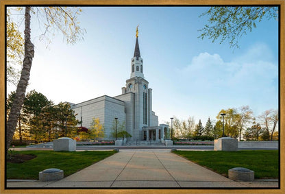 Boston Temple Spring Blossoms Gallery Wrap