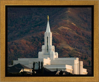 Bountiful Temple Autumn Sunset Gallery Wrap