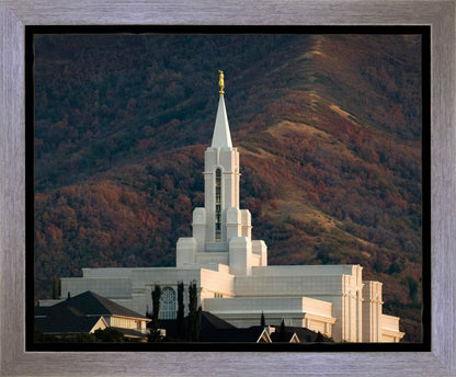 Bountiful Temple Autumn Sunset Gallery Wrap