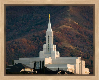 Bountiful Temple Autumn Sunset Gallery Wrap