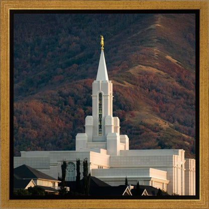 Bountiful Temple Autumn Sunset Gallery Wrap