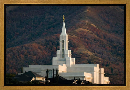 Bountiful Temple Autumn Sunset Gallery Wrap