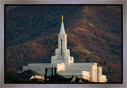 Bountiful Temple Autumn Sunset Gallery Wrap