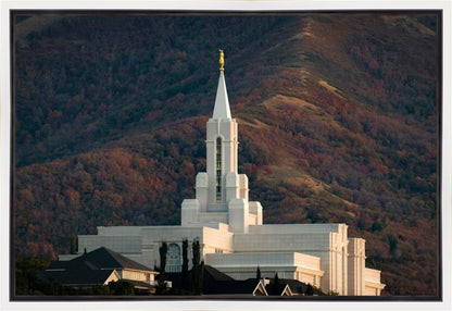 Bountiful Temple Autumn Sunset Gallery Wrap