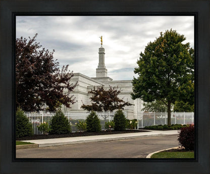 Columbus Temple Cloudy Skies Gallery Wrap