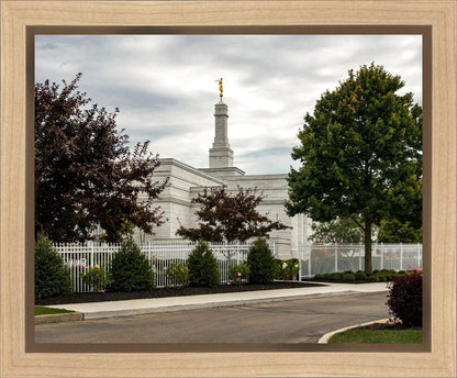 Columbus Temple Cloudy Skies Gallery Wrap