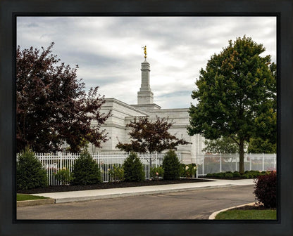 Columbus Temple Cloudy Skies Gallery Wrap