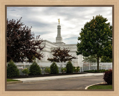 Columbus Temple Cloudy Skies Gallery Wrap