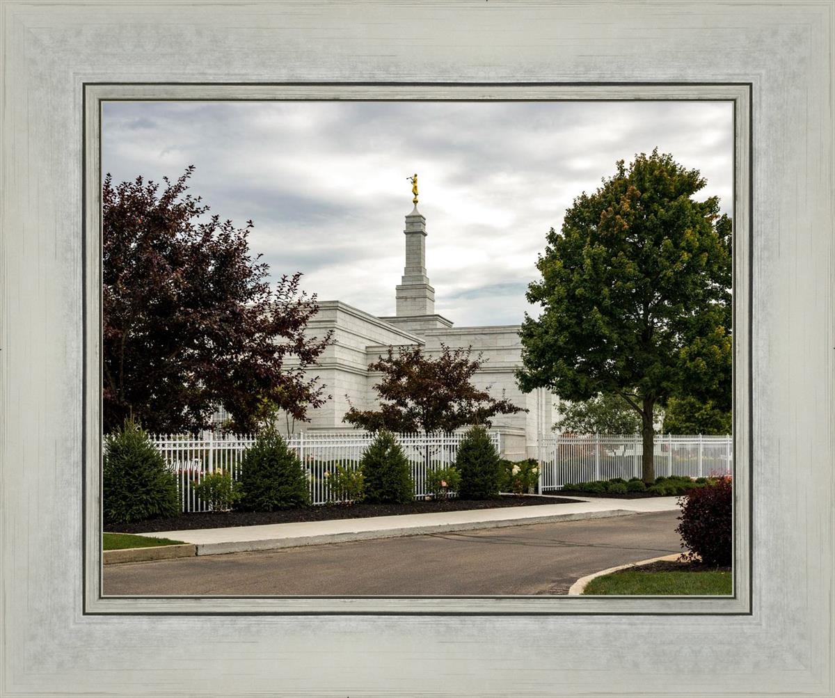 Columbus Temple Cloudy Skies