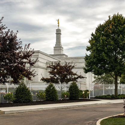 Columbus Temple Cloudy Skies Gallery Wrap