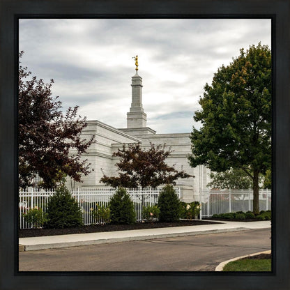 Columbus Temple Cloudy Skies Gallery Wrap