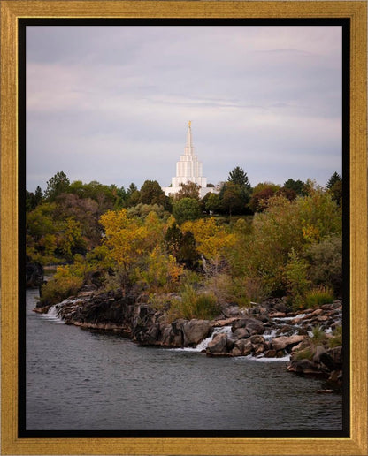 Idaho Falls Temple Colorful Snake River Gallery Wrap