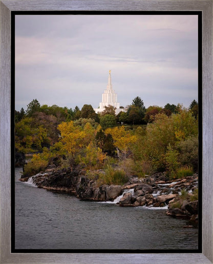 Idaho Falls Temple Colorful Snake River Gallery Wrap