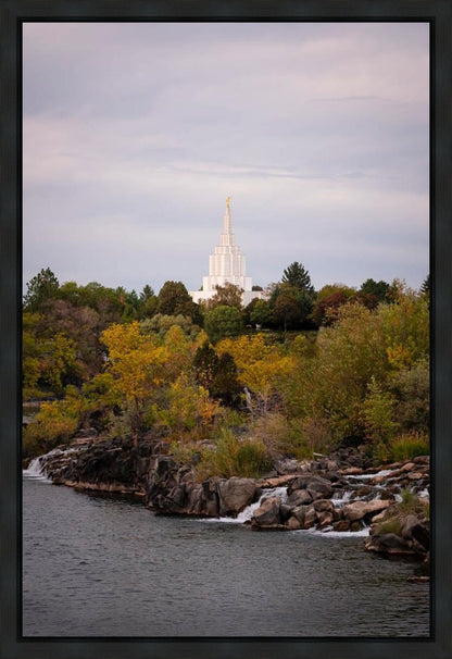 Idaho Falls Temple Colorful Snake River Gallery Wrap