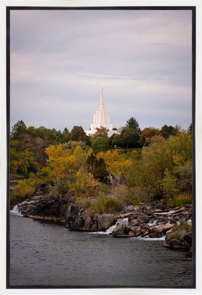 Idaho Falls Temple Colorful Snake River Gallery Wrap
