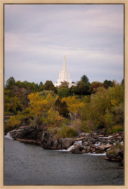 Idaho Falls Temple Colorful Snake River Gallery Wrap