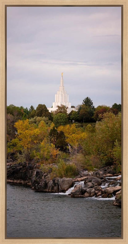 Idaho Falls Temple Colorful Snake River Gallery Wrap