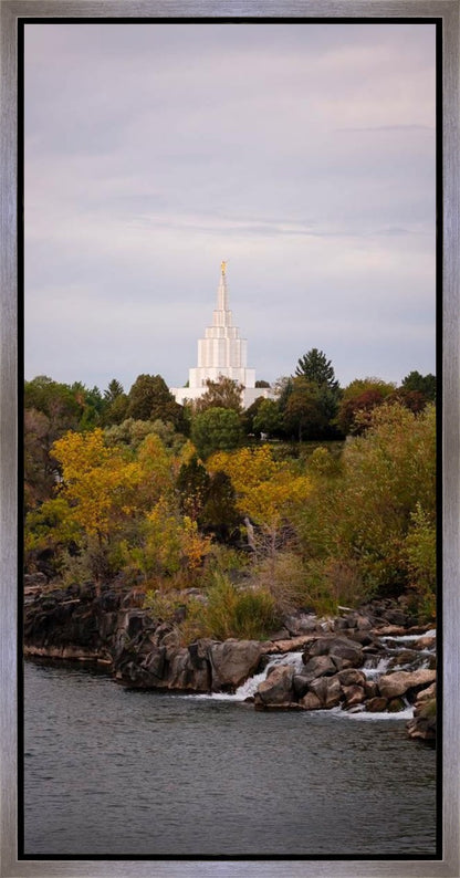 Idaho Falls Temple Colorful Snake River Gallery Wrap
