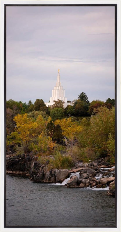 Idaho Falls Temple Colorful Snake River Gallery Wrap