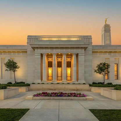 Indianapolis Temple Pillars Of Light Gallery Wrap