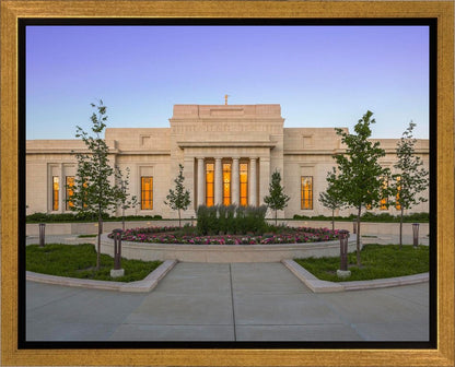 Indianapolis Temple Sunset Gallery Wrap