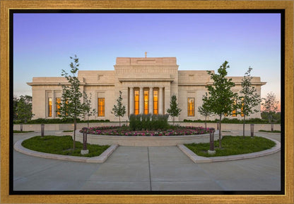 Indianapolis Temple Sunset Gallery Wrap
