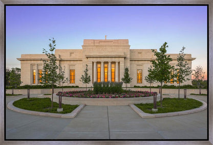 Indianapolis Temple Sunset Gallery Wrap