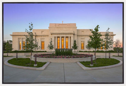 Indianapolis Temple Sunset Gallery Wrap