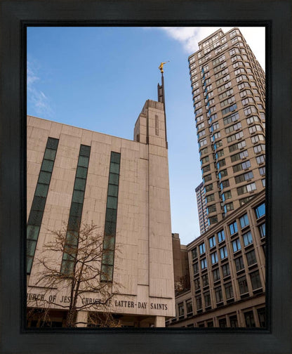 Manhattan Temple Rising Above Gallery Wrap