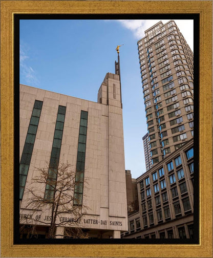 Manhattan Temple Rising Above Gallery Wrap