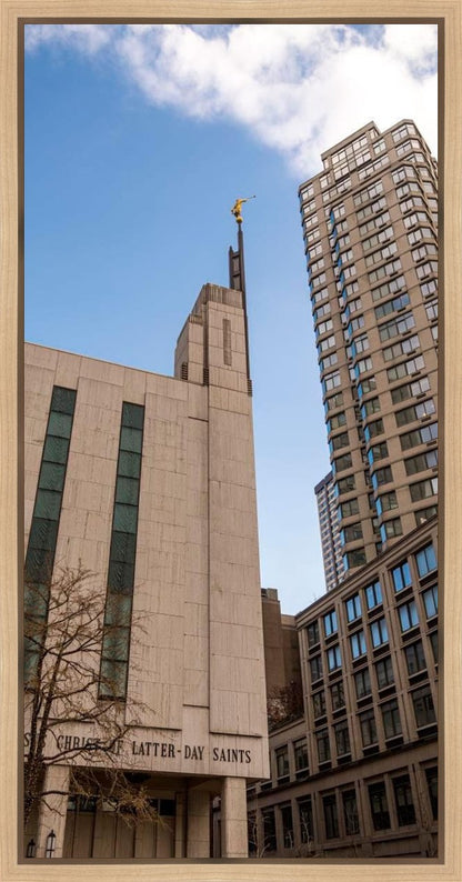 Manhattan Temple Rising Above Gallery Wrap