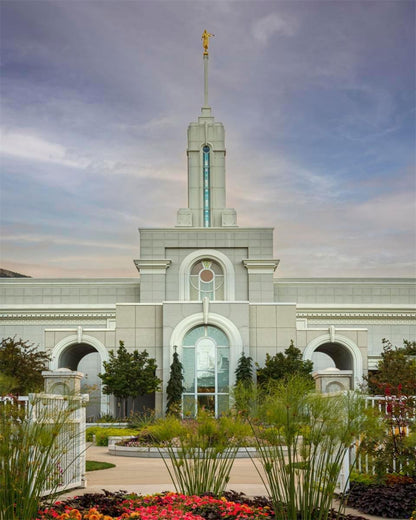 Mount Timpanogos Temple Morning Garden Gallery Wrap