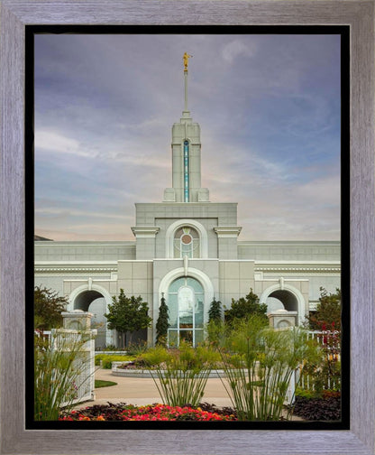 Mount Timpanogos Temple Morning Garden Gallery Wrap