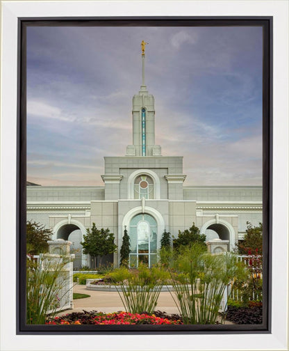 Mount Timpanogos Temple Morning Garden Gallery Wrap