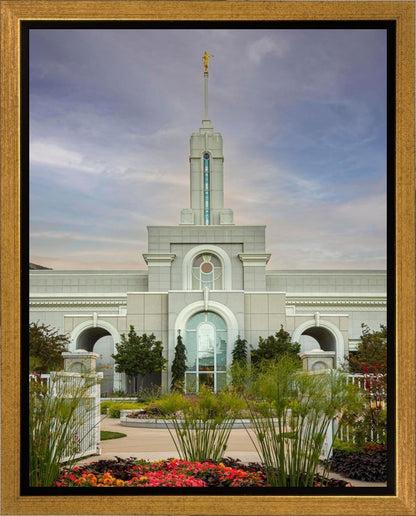 Mount Timpanogos Temple Morning Garden Gallery Wrap