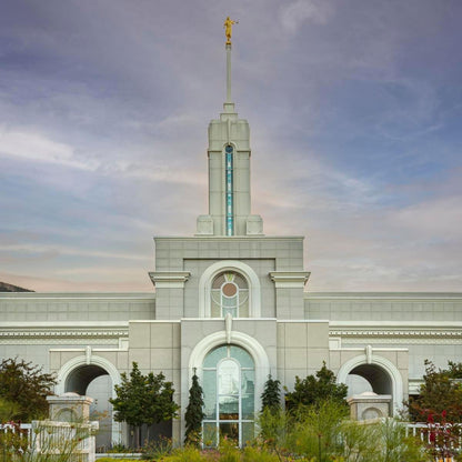 Mount Timpanogos Temple Morning Garden Gallery Wrap