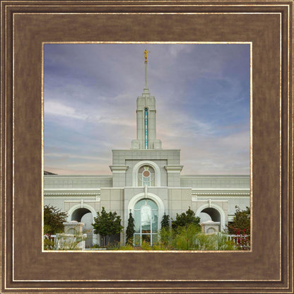 Mount Timpanogos Temple Morning Garden