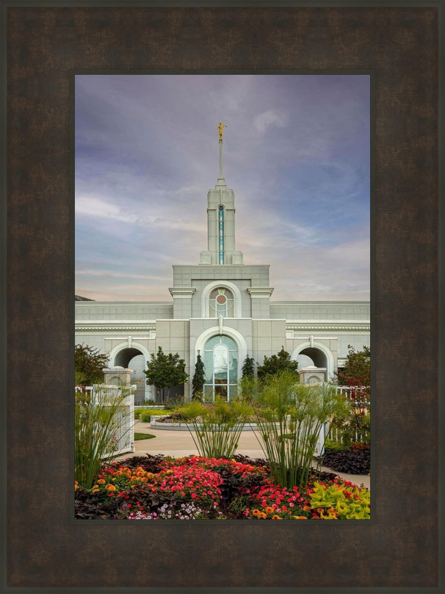Mount Timpanogos Temple Morning Garden