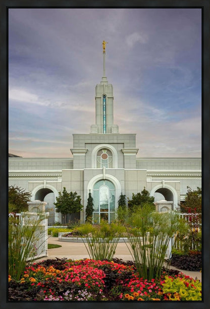 Mount Timpanogos Temple Morning Garden Gallery Wrap
