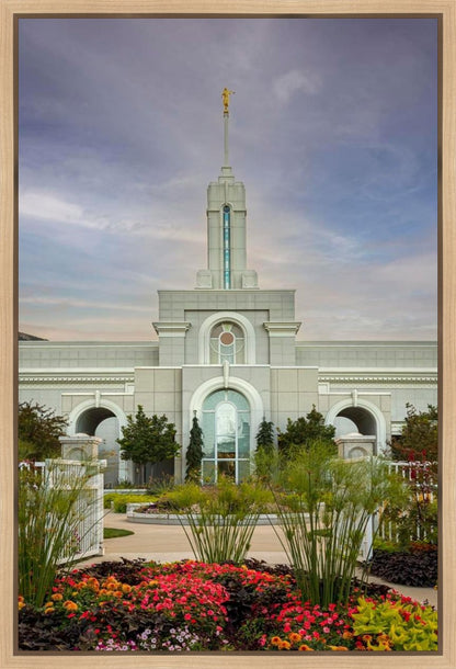 Mount Timpanogos Temple Morning Garden Gallery Wrap
