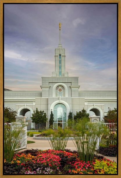 Mount Timpanogos Temple Morning Garden Gallery Wrap