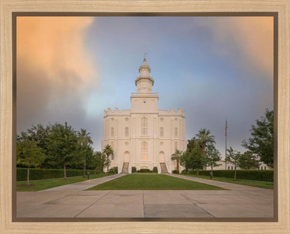St George Temple Morning Light Gallery Wrap