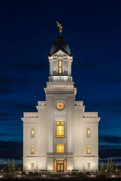 Cedar City Temple Eternal Light Vertical Gallery Wrap