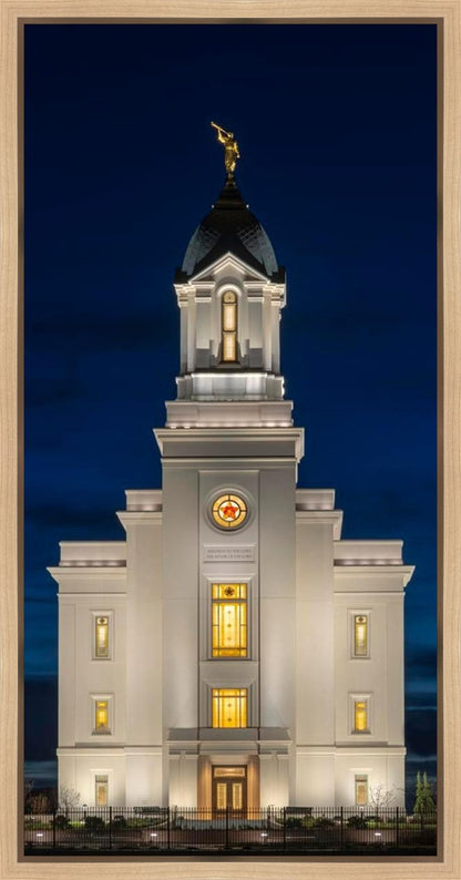 Cedar City Temple Eternal Light Vertical Gallery Wrap